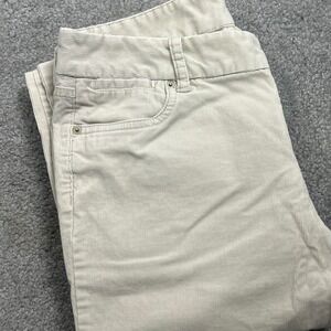 J.Crew Corduroy Favorite Fit Pants Womens 10S Cream Beige Straight Leg Stretch
